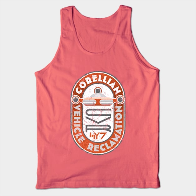 Corellian Vehicle Reclamation Tank Top by MindsparkCreative